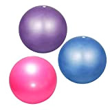 3 Pièces Pilates Ballon, Yoga Ball, Petit Ballon De Fitness, Anti-Éclatement Yoga Ball avec Pailles Gonflables pour Le Yoga, Le ...