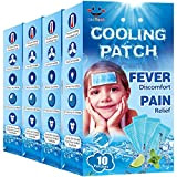 40 x EasYeah Patch de Gel Refroidissant pour la Fièvre, Patch de Gel Rafraîchissant pour la Fièvre et des Migraines ...