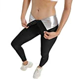 ABUCIYO Body Shaper Pants Sauna Shapers Hot Sweat Slimming Pants Fitness Short Shapewear Workout Gym Leggings (C,M)