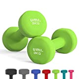 Amazon Brand - Umi - Fitness Hanteln 2er Set Kurzhanteln Übung Neopren Hantel für Frauen Männer Kinder 2x3KG