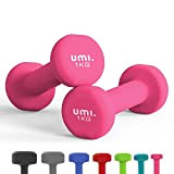 Amazon Brand - Umi - Fitness Hanteln 2er Set Kurzhanteln Übung Neopren Hantel für Frauen Männer Kinder 2x1KG