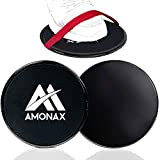 Amonax Core Sliders Disque de Fitness Abdominaux Glisseur 2 Disques de Glisse à Double Face Tapis Planchers de Bois Franc ...