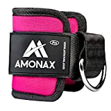 Amonax Sangle Cheville Musculation Poulie (x1) - Sangle Musculation et de Fitness sur Le Câble Machines pour Training Leste Chevilles ...