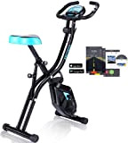 ANCHEER Vélo d'Appartement Pliable À Domicile, Vélo d'exercice avec APP/Écran LCD/Résistance Magnétique Réglable À 10 Niveaux pour Cardio Fitness