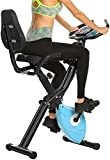 ANCHEER Vélo d'Appartement Pliable À Domicile, Vélo d'exercice avec APP/Écran LCD/Résistance Magnétique Réglable À 10 Niveaux pour Cardio Fitness