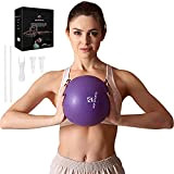 AQF Yoga Balle, Ballon Pilates, Fitness Ballon De Gymnastique 23-25cm, Gonflable Gym Softball pour Stretching, Equilibre & Sport (Violet)