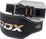 Authentic Leather Poids de levage RDX 6 "Retour Ceinture de soutien Gym Fitness Power Strap formation, Medium (32"-37")