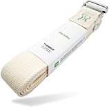 BACKLAxx ® Sangle yoga – Sangle coton pour yoga durable de 250 cm de long avec fermeture pratique en métal ...