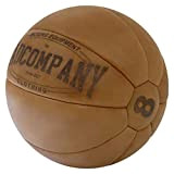 Bad Company Balle médicale en cuir véritable avec 10 niveaux de poids pour ballon de plein air Marron clair/marron ou ...