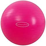 BalanceFrom Ballon d'exercice Anti-éclatement et antidérapant pour Yoga, Fitness, Accouchement avec Pompe Rapide, capacité de 907 kg (48-55 cm, M, ...