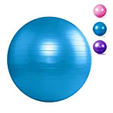 Ballon d'exercice (65 cm) pour Le Fitness, Ballon de Yoga Anti-éclatement, Chaise de Bureau, Ballon d'équilibre, Ballon de stabilité pour ...