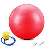 Ballon Fitness Yoga Pilates Ball, 45-95cm, Entraînement Physiothérapie Ballon D'accouchement pour Yoga, Ballon Gymnastique Anti-éclatement, Pompe Air Cadeau à La ...