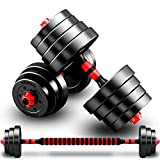 BCBIG Alteres-de Musculation-pour Homme et Femme 10kg（5kg *2）Haltères-Réglables,2 en 1 fitness Entraînement Musculaire et Haltérophilie les ajustable dumbbell