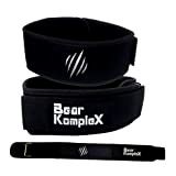 Bear KompleX 4" STRAIGHT Weightlifting belt for Powerlifting, Squats, Weight Training and more. Low profile velcro with super firm back ...