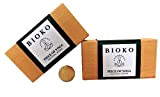 BIOKO Lot de 2 blocs de yoga + balles de massage écologiques en hêtre 100 % naturel – Bloc de ...