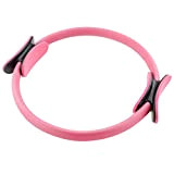 BMEA Anneau de pilates, anneau de yoga à double poignée pour homme et femme, équipement de sport (rose)