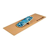 BoarderKING Indoorboard - Planche d'équilibre pour le surf et le skate indoor, planche d'équilibre pour l'entraînement NeuroMuscular Response, tapis de ...