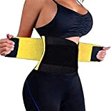 Boolavard Waist Trainer Belt for Women - Waist Cincher Trimmer - Slimming Body Shaper Belt - Sport Girdle Belt (Jaune, ...