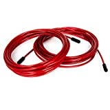 Câbles Rouges de rechange Corde à sauter crossfit | Epaisseur 2,5mm - Longueur 3m50 | Pack de 2 câbles en ...