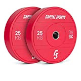 Capital Sports Nipton 2021 - Poids de musculation, Plaque de Poids, Bague intérieure en Acier, Ouverture de réception 50,4 mm, ...