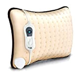 Coussin électronique doux pour le dos, les épaules et le cou respirant | Coussin électrique à 3 niveaux, chauffage ultra-rapide, ...