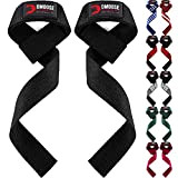 DMoose Sangle de Levage, Sangle Musculation Maximum Hand Grip with 24 inch Pair Cotton Straps Padded Support, Wrist Straps for ...