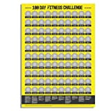 Ebiz Poster à gratter Challenge 100 Jours Fitness Défi Cadeau Sportif