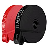 Elastique de Sport Musculation 10kg (rouge) + Elastique Crossfit 15kg (noir) - Bande de traction Homme Femme - Lot de ...