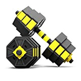 Exercise Fitness Dumbbells 44lbs Adjustable Dumbbells Dumbbells Weight Set Fitness Household Dumbbell Equipment Pair for Adults Home Equipment Gym Workout ...