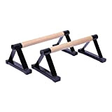 FMOPQ Wooden Push-up Stand Wooden Push-Ups Bar Press-Up Support Stand Muscle Training Fitness Calisthenics Handstand Indoor Equipment