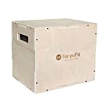 ForzaFit Plyo Box Boîte en bois 40 x 30 x 35 cm – Boîte d'entraînement 3 en 1 pour entraînement ...
