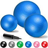 Gorilla Sports Swiss Ball - Ballon de Gym - Tailles : 55 cm, 65 cm, 75 cm