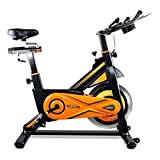 gridinlux. Trainer Alpine 8000. Vélo Spinning Pro-Indoor, Volant d´inertie 25 kg, Niveau Avancé, Système d'Absorption des Chocs, Ecran LCD, Fitness.