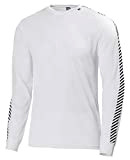 Helly Hansen Homme Hh Lifa Stripe Crew T Shirt manches longues, Blanc, L EU