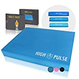 High Pulse Tapis d'équilibre (XXL) + bande fitness et poster d’exercice – Mousse d’équilibre pour rééduquer les muscles profonds - ...