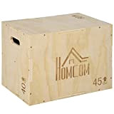 HOMCOM Box Jump pliométrie 3 en 1 Appareil boîte à Saut Musculation Fitness & Crossfit plyobox pour Box Training 40/45/60 ...