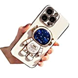 HOOl Bleu étoile Astronaute Coque Béquille Étui pour iPhone 8 Plus/7 Plus,Électroplaqué Cosmonaute Coque de Protection Silicone Souple TPU Housse ...