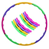Hula Hoop pour enfants de haute qualité, 8 pièces, design amovible, diamètre de 65 cm, facile à transporter, pour adultes ...