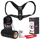IKANIL QUALITY OF LIVE Kit correcteur de dos pour homme et femme, correcteur de posture, mousse, rouleau de massage et ...