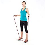 ISE Corde à Sauter Facilement réglable 3 m câble -Entrainement fitness (boxe, musculation, gym) (rouge) SY-JP1001RE