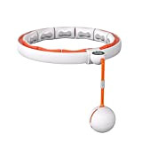 Jrechio Hula Hoop lesté for Adultes avec écran LED Hula Hoop lesté avec Balle Auto-tournante à 360 degrés Fitness Hula ...