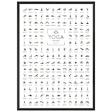 JUNOMI® Yoga Poster DIN A2 avec 168 Poses et Ansanas, Idée de cadeau de yoga pour les débutants et les ...
