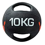 KDHX Médecine Ball avec poignées 6-22lbs Coque en Caoutchouc Texture antidérapante pour l'entraînement croisé, Les Exercices de Base, Les entraînements ...