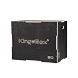 KingsBox Royal Plyo Box, Jump Box en Bois Fabriquée en Europe, Montées sur Banc, Pompes, Extensions de Mollets, Dips, Burpees, ...