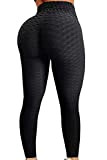 Legging Femme Pantalon de Sport Yoga Fitness Gym Pilates Taille Haute GP-11(Black,2XL)