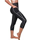 Leggings Anti Cellulite Pantalon Sauna Minceur Hot Shapers Femme Sport Gaine Jambes Body Amincissant (Noir, XL)