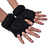 LYXMY Gants lestés de 1 kg, sac de sable, gants d'entraînement avec support de poignet pour gym, boxe, tractions, cross ...