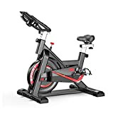Magnetic Resistance Exercise Bike - Indoor Cycling Bike Stationary with Comfortable Seat Cushion Silent Belt Drive Home Cardio Exercise Training
