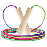 MAKACTUA Corde à Sauter, Speed Jump Rope Réglable pour Enfant & Adulte Poignée en bois pour Fitness, , Sport, Boxe, ...
