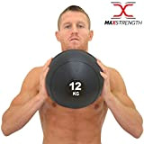 Maxstrength - Ballon Lesté pour Crossfit et Haltérophilie 10 et 12 kg, 8 kg, medicine ball 8 kg